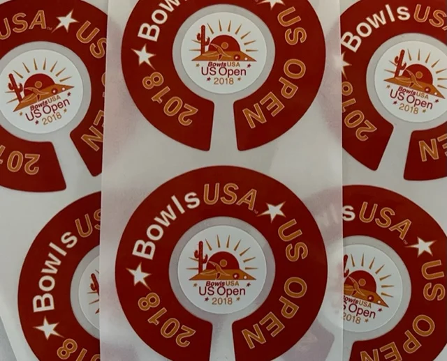 Pack of <b>50</b> Personalised Bowls Stickers